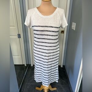 Comptoir‎ Des Cotonniers Striped Linen Short Sleeve Dress